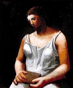 Femme en blanc 1922 Cubism Oil Paintings